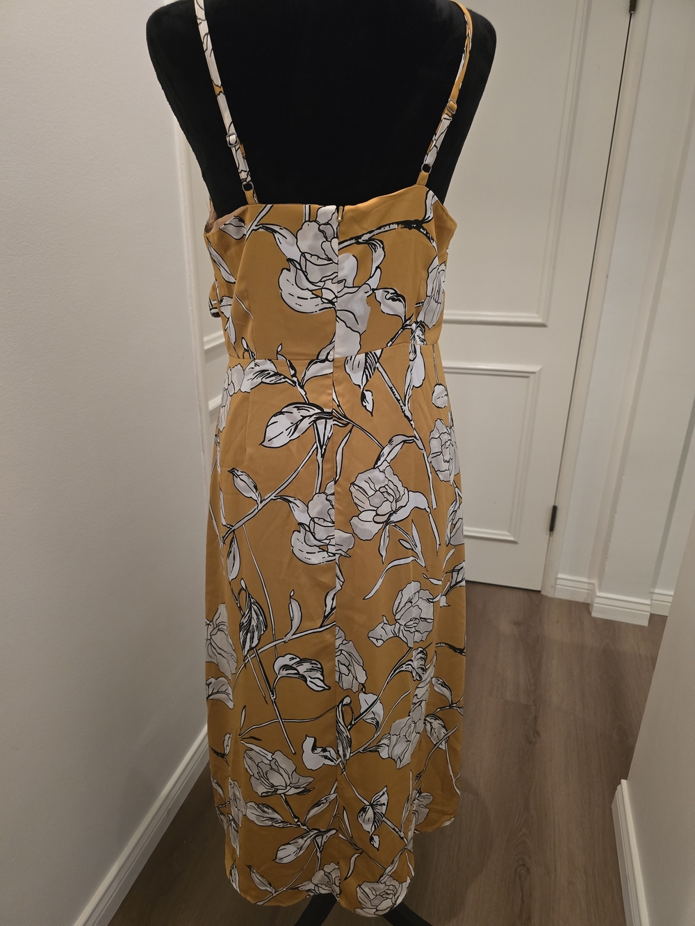 Chelsea28 Side Tie Satin Dress in the color "Yellow Harvest"" - Picture 4 of 7